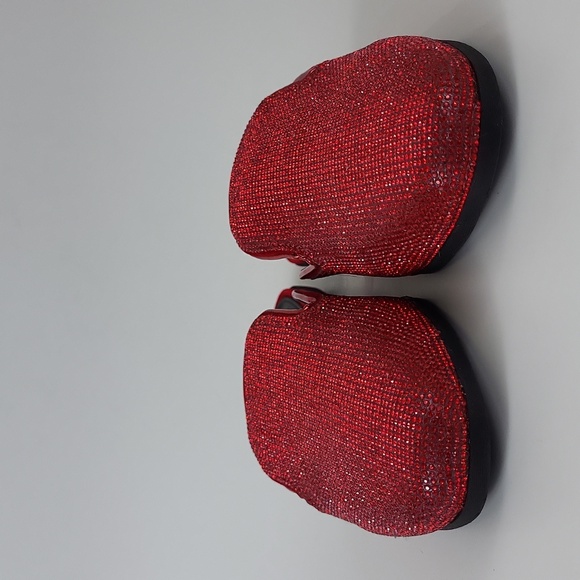 New Nelly Bernal Ms. Bling Red Rhinestone Mule Slides Size 6 - 6.5 - Picture 4 of 11